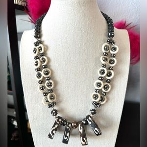 Artisan Nepal Ceramic Polka Dot Beaded Necklace